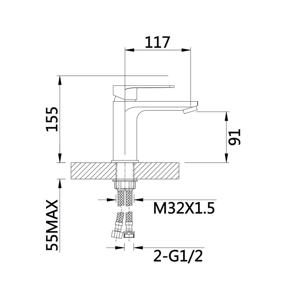Змішувач для раковини Qtap Aries QTARI270CRM45557 Chrome Київ - фото 2