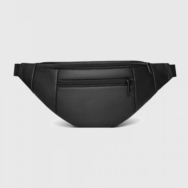 Сумка-бананка з ремінцем, Шкіряна сумка бананка на груди, Чоловіча шкіряна бананка середнього розміру CB-30 Львів - фото 17