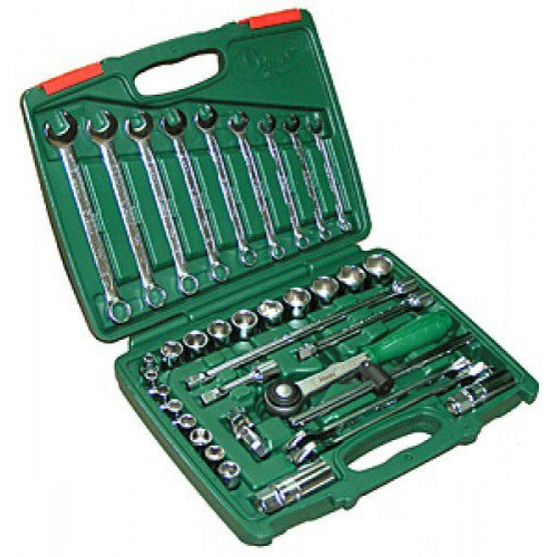 Набір інструменту 37 пр. 3/8&quot;, 6-22 мм. та комбінірів ключів HANS (ТК-37М) Вінниця - фото 1