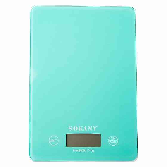 Sokany Ваги для кухні Sokany до 5 кг електронні на батарейках Lugi Бірюзовий SK-19027M Коломия