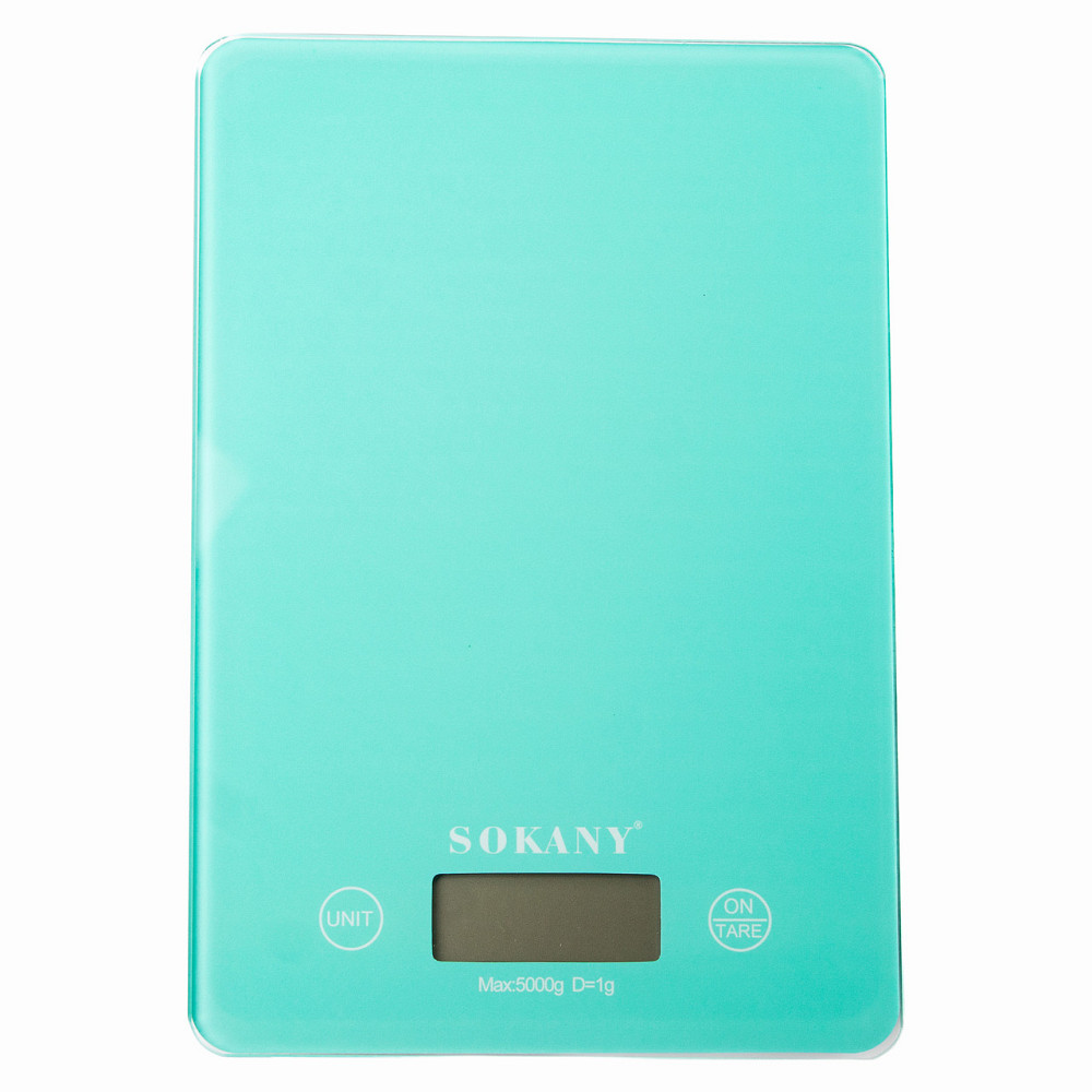 Sokany Ваги для кухні Sokany до 5 кг електронні на батарейках Lugi Бірюзовий SK-19027M Коломия - фото 1