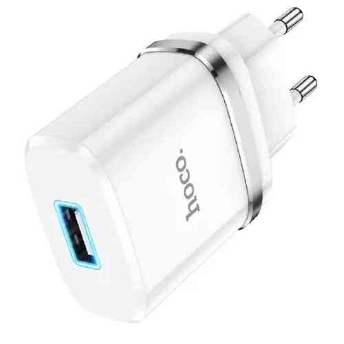 СЗУ HOCO N1 1USB/2.4A + USB - Lightning 12pc, сетевое зарядное устройство, Белый Каменец-Подольский