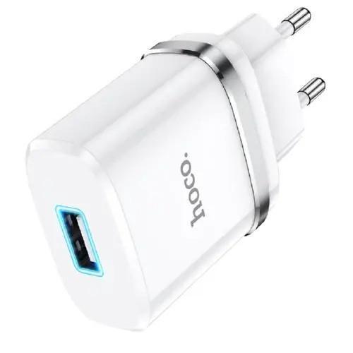 СЗУ HOCO N1 1USB/2.4A + USB - Lightning 12pc, сетевое зарядное устройство, Белый Каменец-Подольский - изображение 2