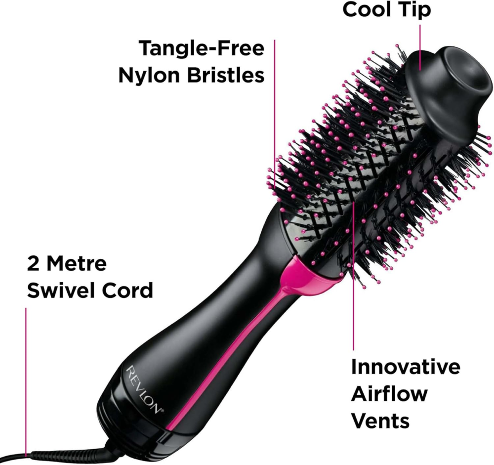 Фен-щітка Revlon Salon One-Step RVDR5222: стайлер 2 в 1 для об'єму, іонна та керамічна технологія, 820 Вт, чорний Київ - фото 6
