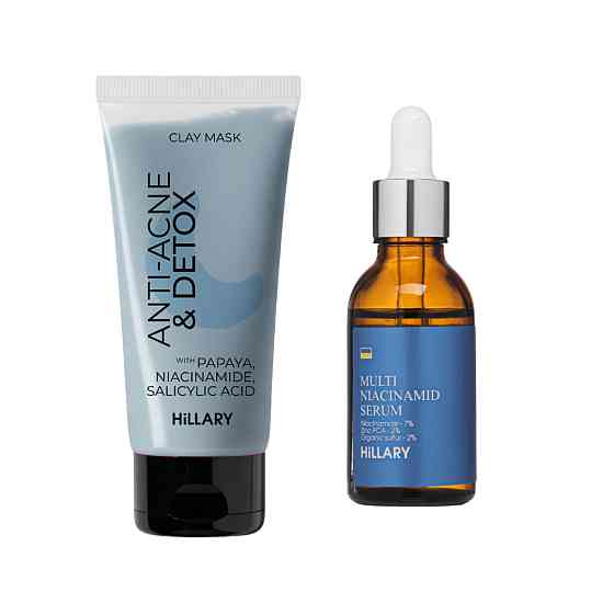 Набір для очищення та боротьби з акне Hillary Anti-Acne & Detox Skin Set Київ