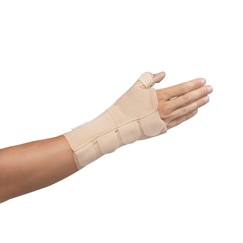 Ортез лучезапястного сустава и первого пальца кисти с металлическими шинами Orliman MFP-80 для правой руки Днепр - изображение 1