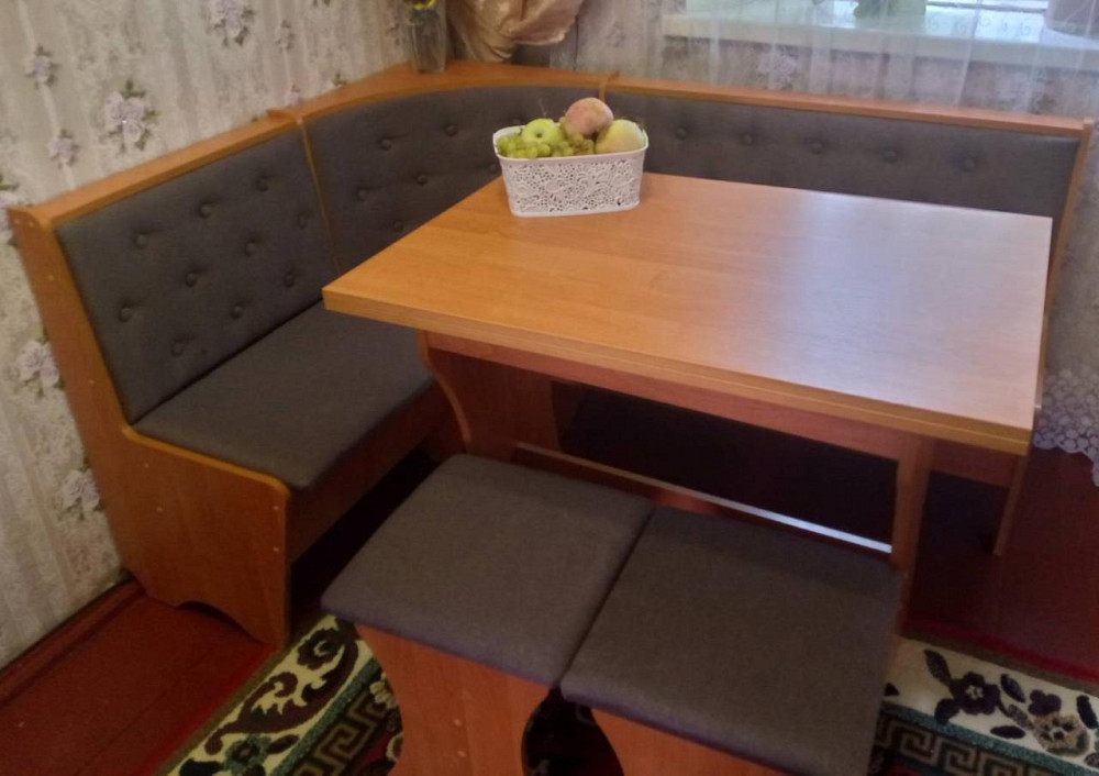 Уголок кухонный со столом и 2 табурета 114х154 см Семейный - Яблоня Львов - изображение 9