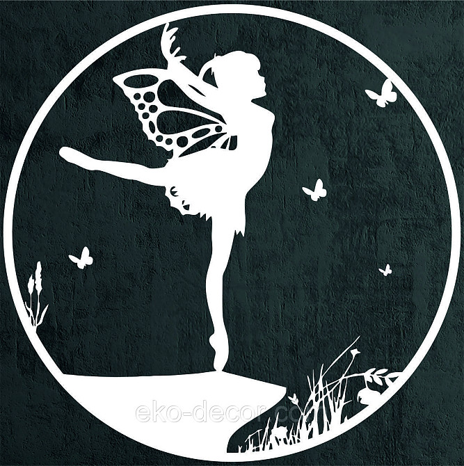 Декоративное настенное Панно «Фея Динь-Динь», Декор на стену 90*90 см, Белый Киев - изображение 3