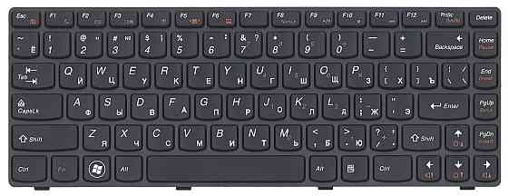 Клавиатура для ноутбука Lenovo IdeaPad (Y480) Black, (Black Frame), RU Вінниця