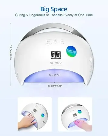 Лампа для манікюру SUN 6 Світлодіодна лампа для нігтів SUN6, 2 в 1 Led/Uv 2.0 для низькоколірного гель-лак Київ