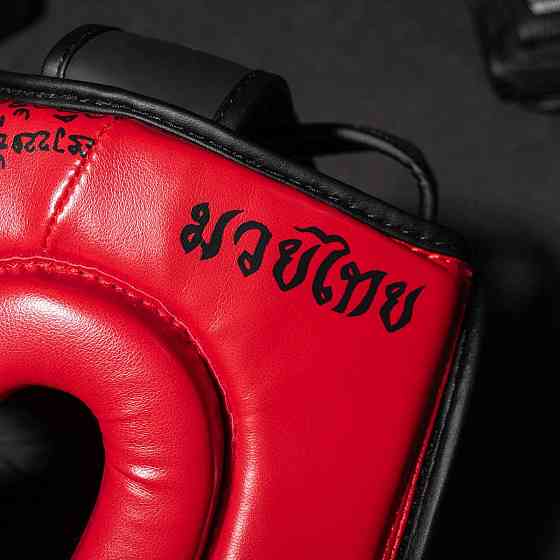 Боксерський шолом Phantom Muay Thai Full Face Red (капа в комплекті) Кам'янське