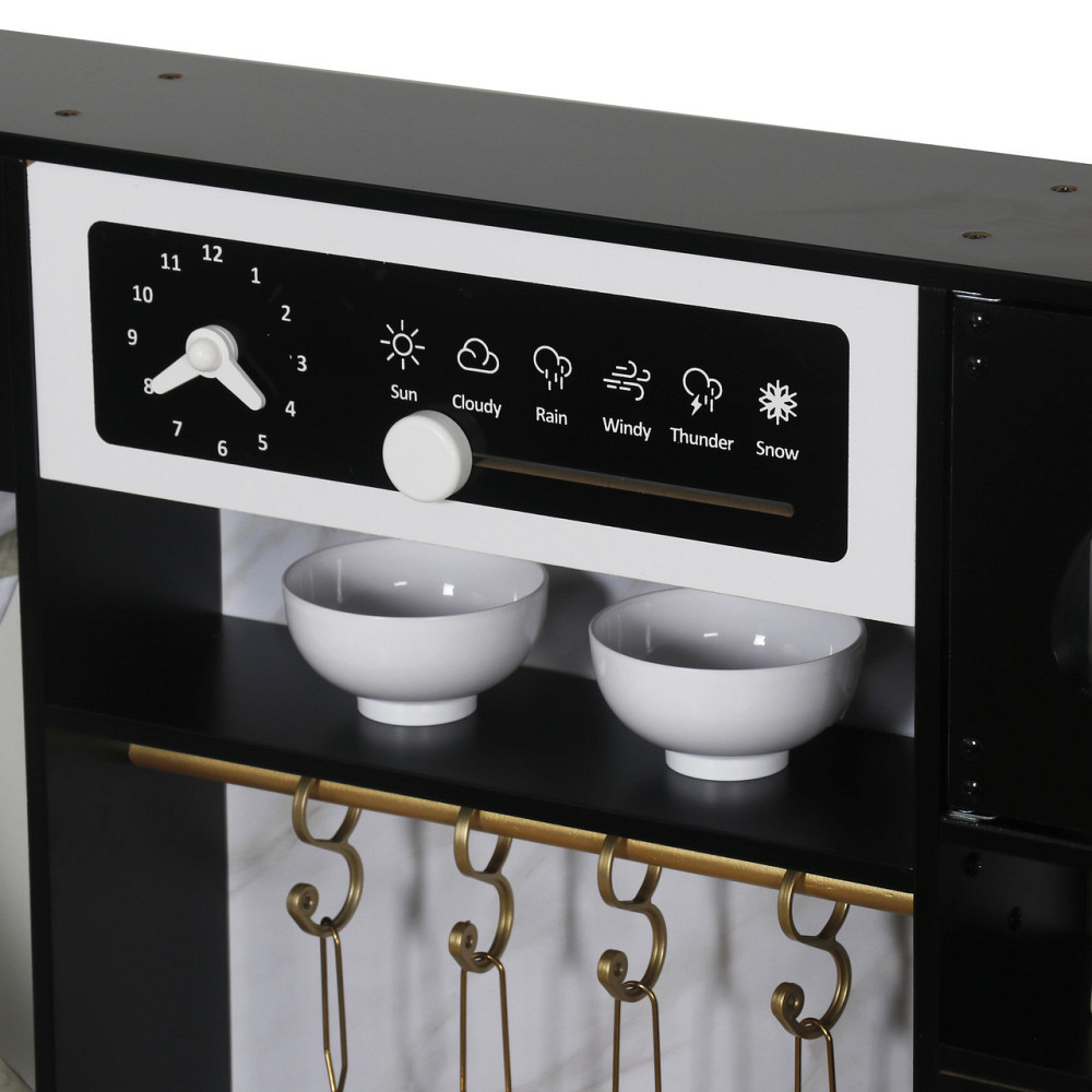 Дитяча дерев'яна ігрова кухня AVKO Равенна Black, звукові та світлові ефекти (40010909) для дітей Київ - фото 3