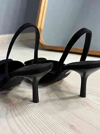 Туфли женские Meideli 566-22 slingback лодочки с пряжкой экозамша черные, 37, 23,5 см Киев