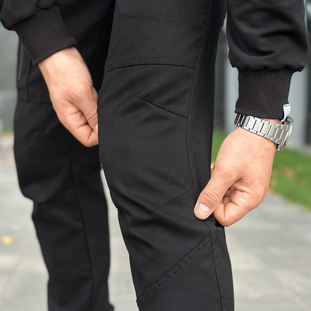 Штани карго чоловічі весняні з кишенями чорні Pobedov Papin Brodyaga Київ - фото 7