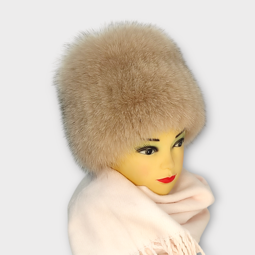Шапка меховая женская кубанка Шарлотта Бежевый Харьков - изображение 2