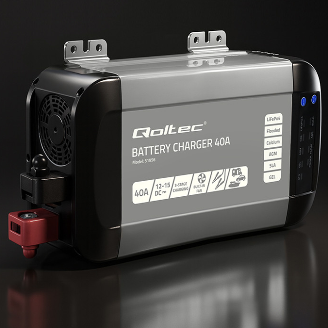Зарядний пристрій для акумуляторів LiFePO4 AGM GEL SLA 40A 12V Qoltec (Польща) Київ - фото 9