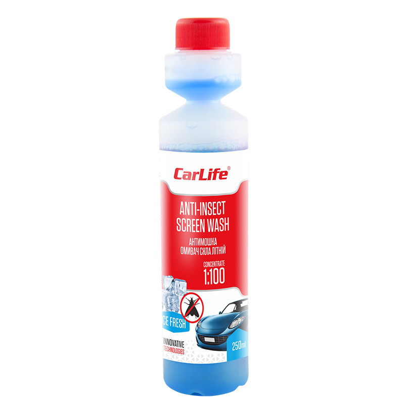 Омивач скла Carlife Anti-insect Screen-Wash літній Ice Fresh концентрат 250мл Львів - фото 1