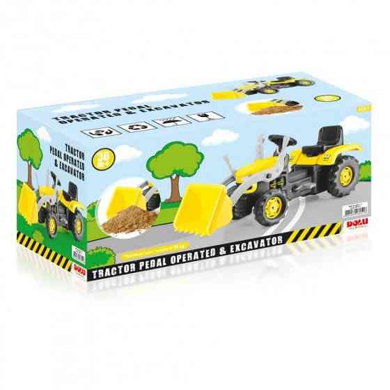 Детский педальный трактор экскаватор с ковшом DOLU 8051 на педалях для детей Киев