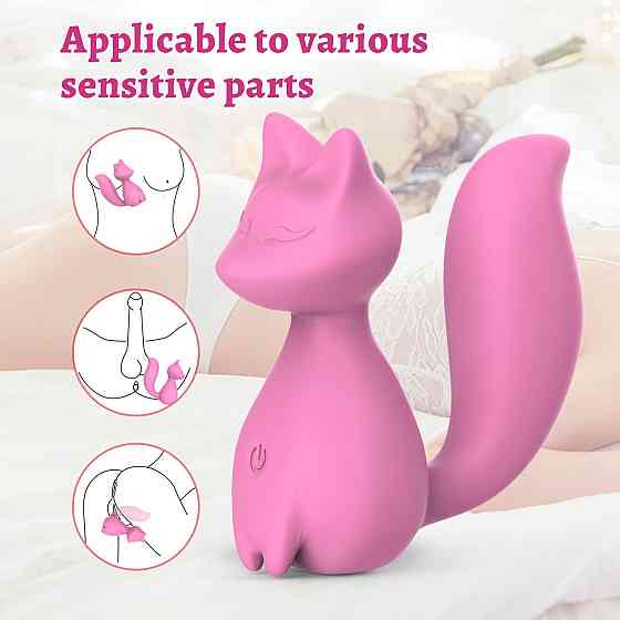 Мини-вибратор клиторальный Every Night Toys Doris в форме лисы светло-розовый, 10 режимов вибрации Sex Aura Киев