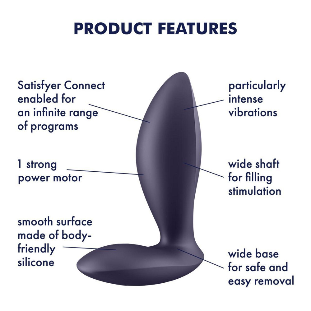 Анальна смарт-пробка з вібрацією Satisfyer Power Plug, дуже потужна Sex Aura Київ - фото 6