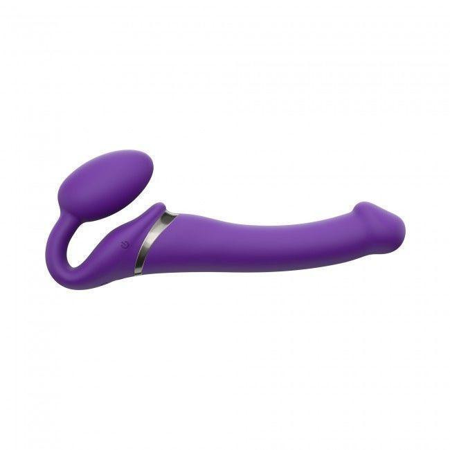 Безремінний страпон з вібрацією Strap-On-Me Vibrating Violet M, діаметр 3,8 см, пульт ДК, регульований Sex Aura Київ - фото 8