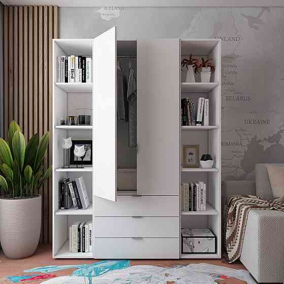 Комплект шкафов для одежды Doros Гелар (3 шт.) 153,9х49,5х203,4 см Белый (DRS-011173) Днепр