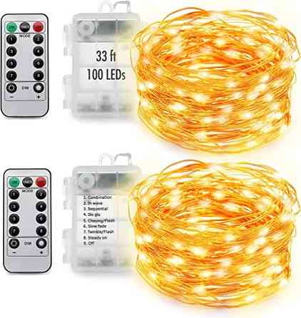 Світлодіодні гірлянди Koopower Basic 100 LED 10 м, тепле біле світло, прозорий провід, 8 режимів Дніпро