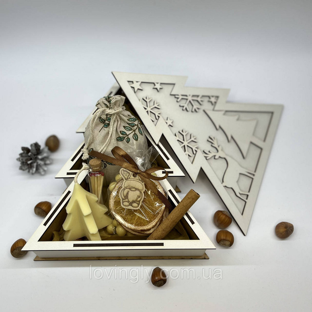 Подарочный набор в фигурной коробке: восковая свеча, глинтвейн, сладости Ирпень - изображение 8