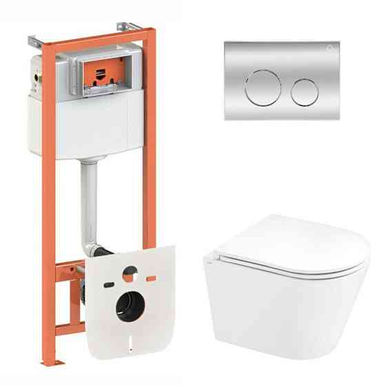 Готове рішення Qtap для ванної кімнати: підвісний унітаз Scorpio Ultra Quiet 520x365x365 + комплект інсталяції Nest 4 в 1 Київ