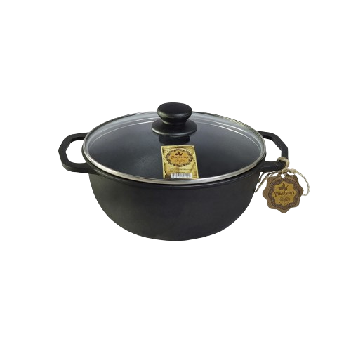 Каструля чавунна лита 3л скляна кришка Т402С3 Майстерня Житомир - изображение 7