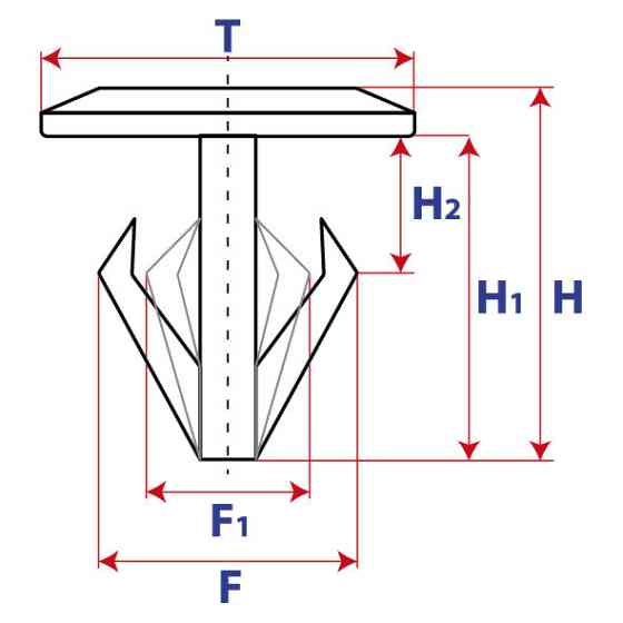 Кліпса ущільнювача багажника капота Acura Honda Nissan Hyundai Renault 91520SM4C01 91520-SM4-C01 91520SM4C010 Київ