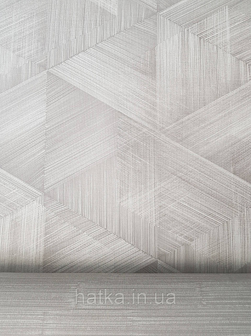 Шпалери метрові вінілові на флізеліні Sintra Vila геометрія фігури трикутники 3д коричневі 535646 Київ - фото 4
