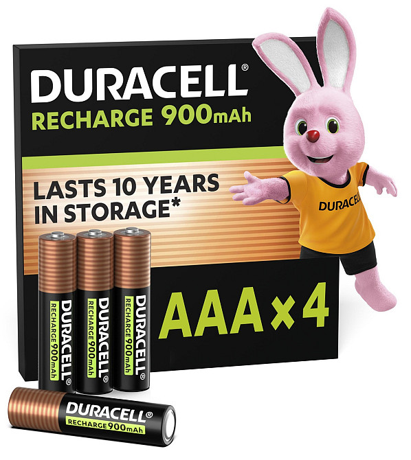 Акумулятори Duracell Rechargeable AAА 900 mAh, 4 шт. (6486619) Київ - фото 1