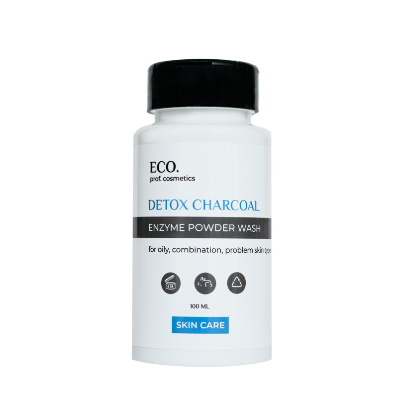 Ензимна пудра для проблемної шкіри Charcoal Enzyme Powder Wash Eco.prof.cosmetics 100 мл Київ - фото 1