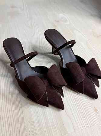 Туфлі жіночі Meideli F566-54 slingback човники з бантом екозамша коричневі, 40, 26 см Київ