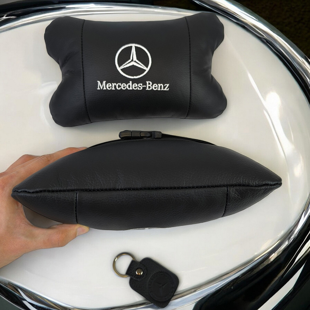 Подушка на подголовник в авто Mercedes-Benz, Оригинальный подарок автомобилисту, Автоподушка для шеи KR-31 Львов - изображение 17