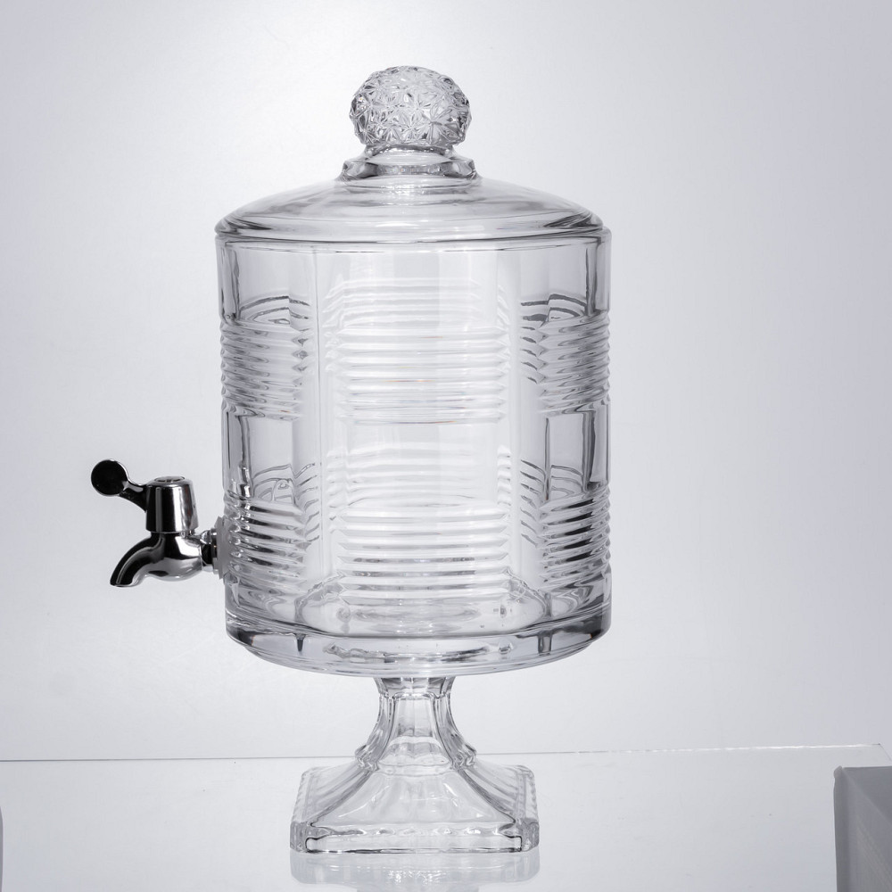 Стеклянная лимонадница с краном и подставкой, 4.5 л Киев - изображение 6