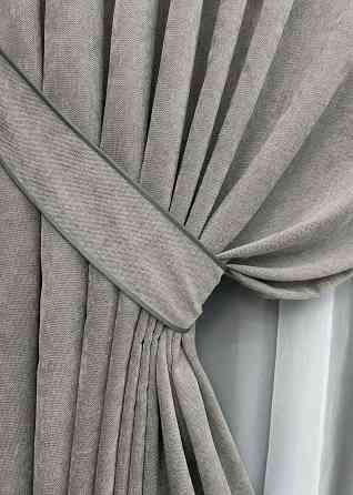 Комплект готових штор VR-Textil Шеніл преміум VELMIRA Rich № 1925ш Світло-сірий 150х290 см 2 шт (33-0991) Київ