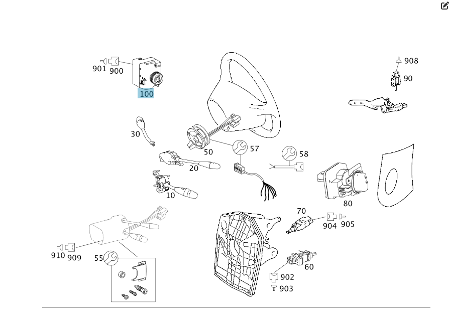 Mercedes-Benz  A1695451508 Замок запалювання з ключем A-class W169 B-class W245 A-class C169 Одеса - фото 2