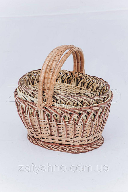 Плетений кошик на Великдень із лози | кошик великодні | кошик на Великдень Київ - фото 1