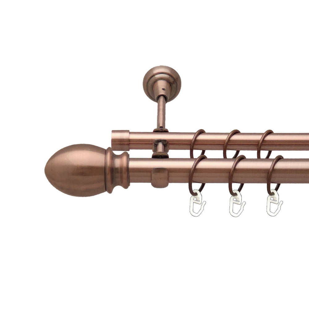 Карниз Orvit Белуно металевий дворядний відкритий Мідь 25\19 мм 200 см (00-00012589) Львів - фото 1