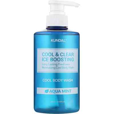 Гель для душа Kundal Cool & Clear Ice Boosting Cool Body Wash Aqua Mint 500 мл (8809809421199) Винница