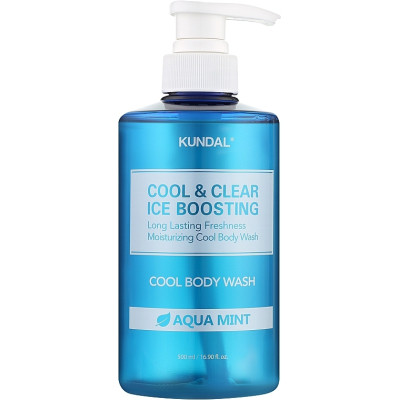 Гель для душу Kundal Cool &amp; Clear Ice Boosting Cool Body Wash Aqua Mint 500 мл (8809809421199) Вінниця - фото 1