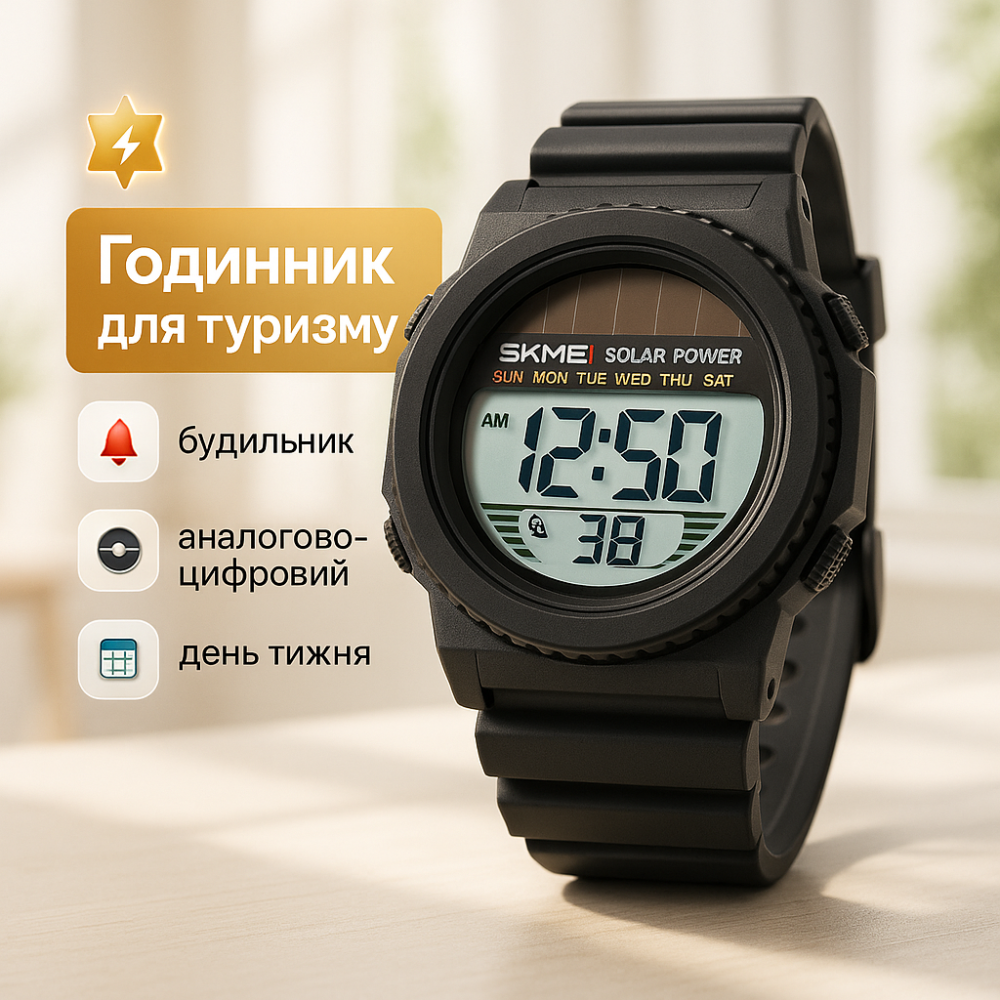 Водонепроникний годинник 50 м, Ударостійкий водонепроникний годинник військовий чоловічий NG-98 Львів - фото 6