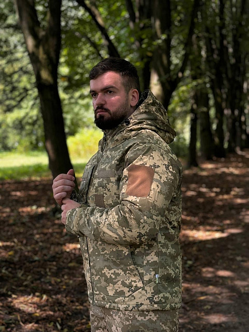 Тактична зимова водонепроникна куртка CallDragon піксель ММ-14  напідкладці Omni-Heat з капюшоном WAR Львів - фото 2