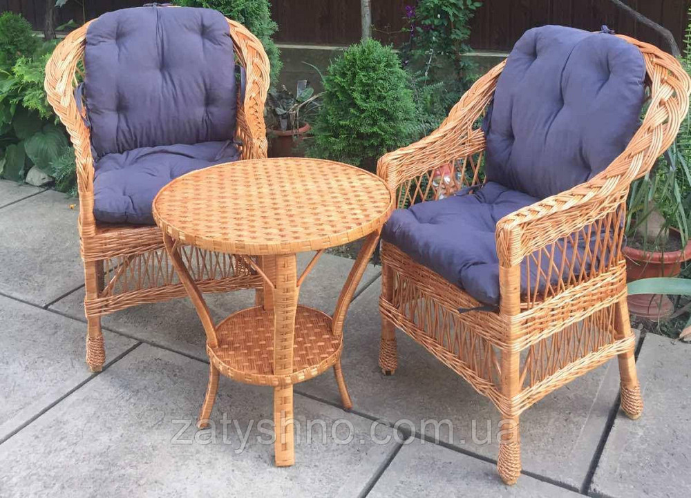 Мебель плетеная из лозы  |  Мебель из лозы с подушками |мебель плетеная с овальным столом Киев - изображение 1