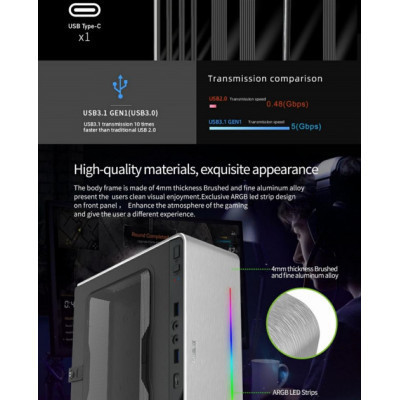 Корпус Gamemax Violin Silver Вінниця - фото 6