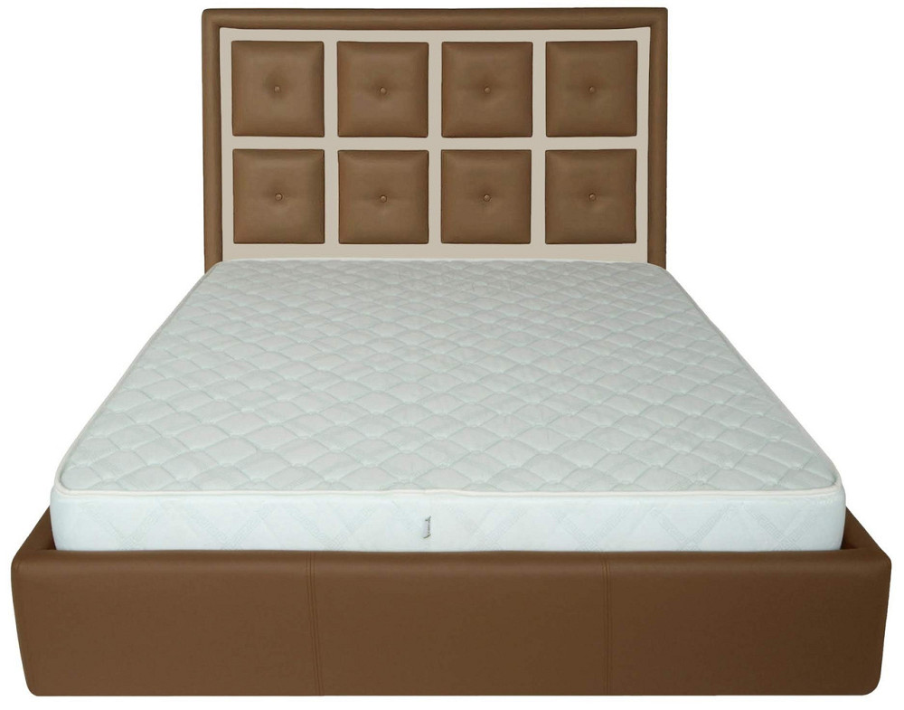 Ліжко Windsor Comfort 140 х 190 см Fly 2213/2207 З підйомним механізмом та нішою для білизни Коричнево-бежевий Дніпро - фото 7