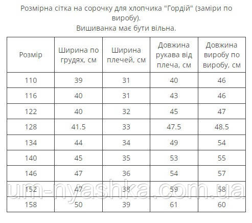 Вышиванка для мальчика 