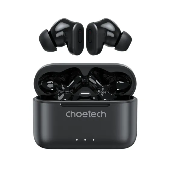 Бездротові навушники Choetech BH-T15 Black TWS, Bluetooth 5.2, ANC+ENC (43-00137) Київ